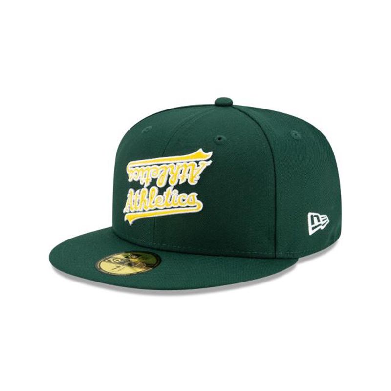 MLB Oakland Athletics Team Mirror 59Fifty Fitted (HXW6936) - Green New Era Caps